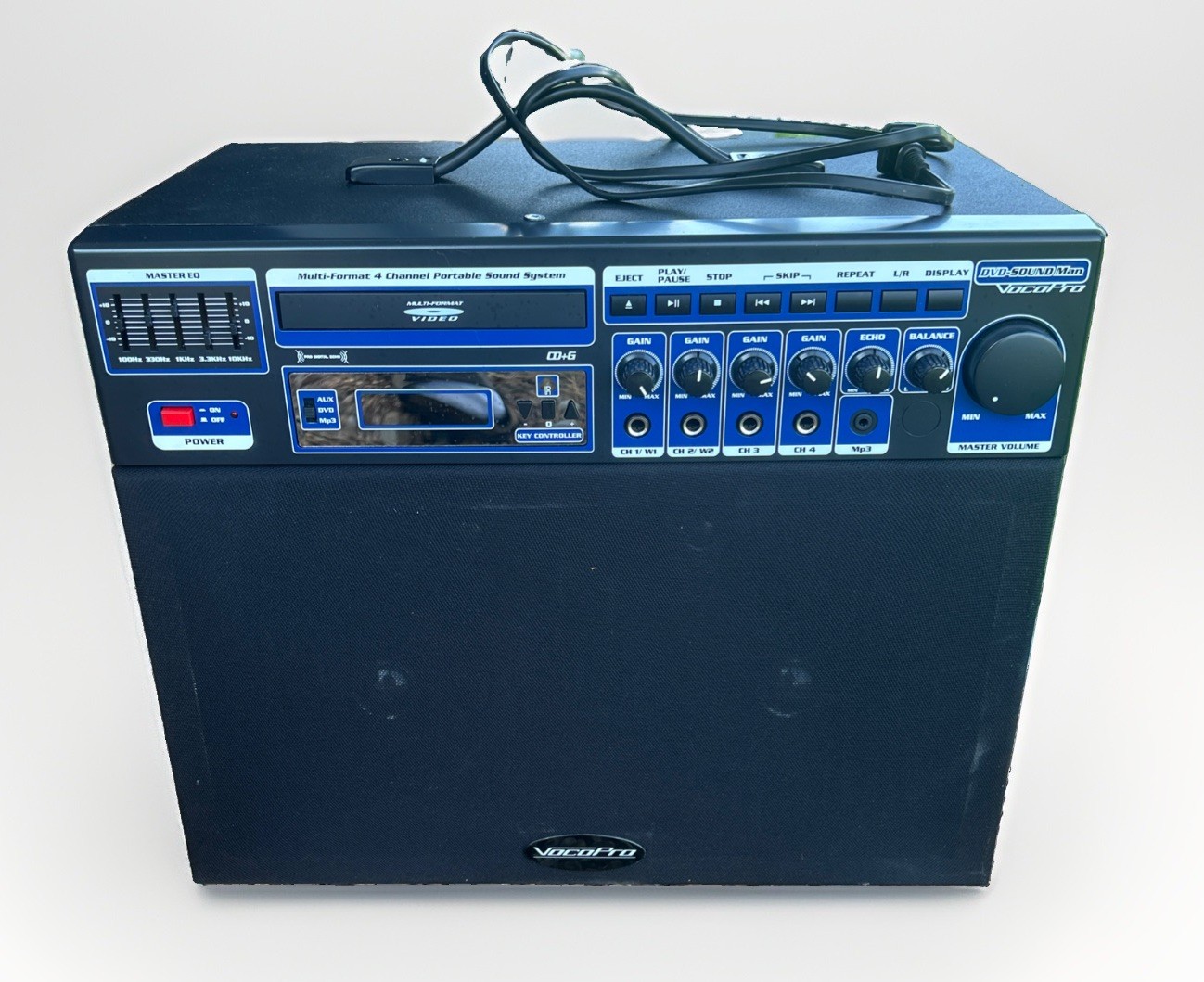 VocoPro Sound Man VP-388 4 Channel Portable Karaoke PA Sound System Tested