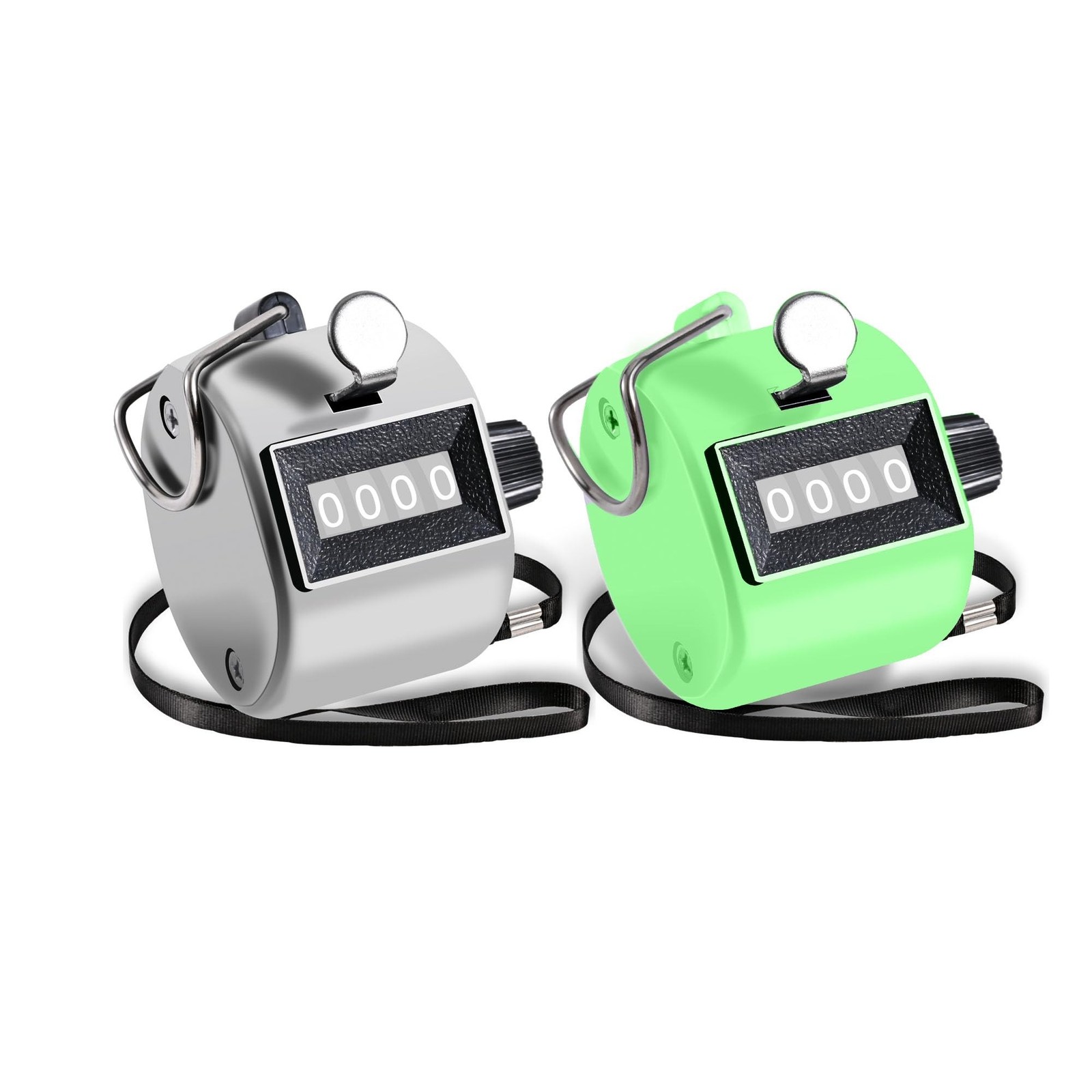 Clicker Counter, Metal Budget Hand Tally Counter, 4-Digit Pitch Mechanical Ha...