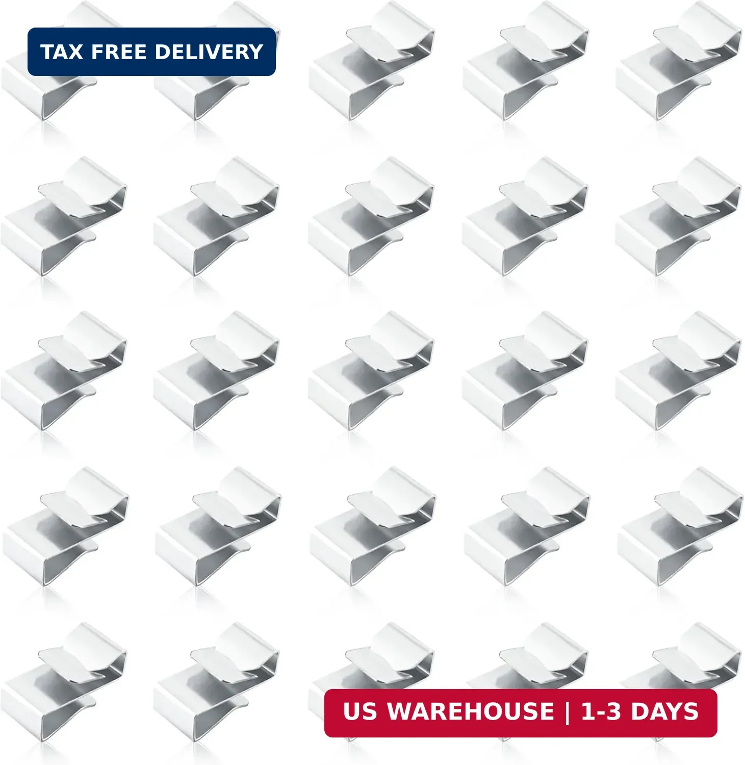 25PCS Trailer Wire Clips,Stainless Steel Trailer Frame Wire Clamp Clips,Universa
