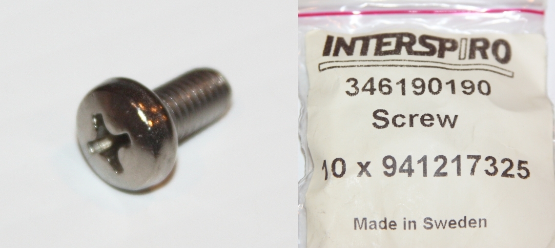OEM INTERSPIRO SCREW 346-190-190 346190190 941-217-325-SCBA AGA FIRE RESCUE MASK