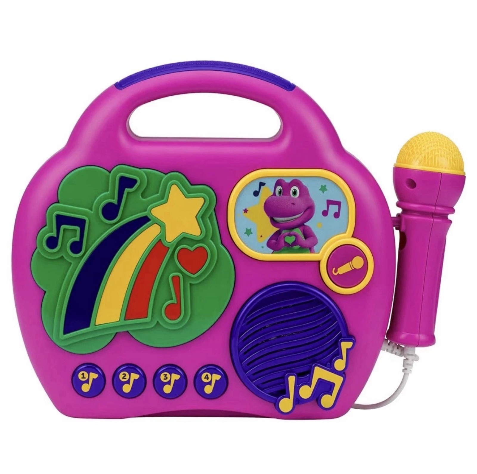 Ekids BN-115 Barney Karaoke Microphone Boombox Battery Powered New