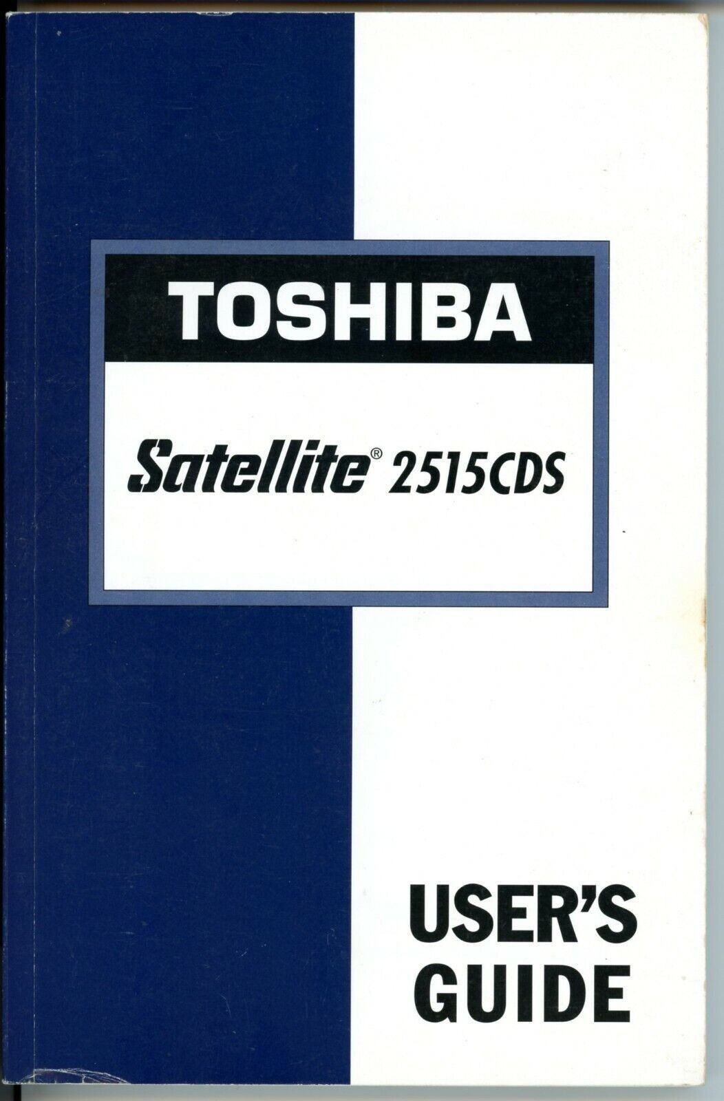 Toshiba Satellite 2515CDS Portable Personal Computer User's Guide Manual 1998