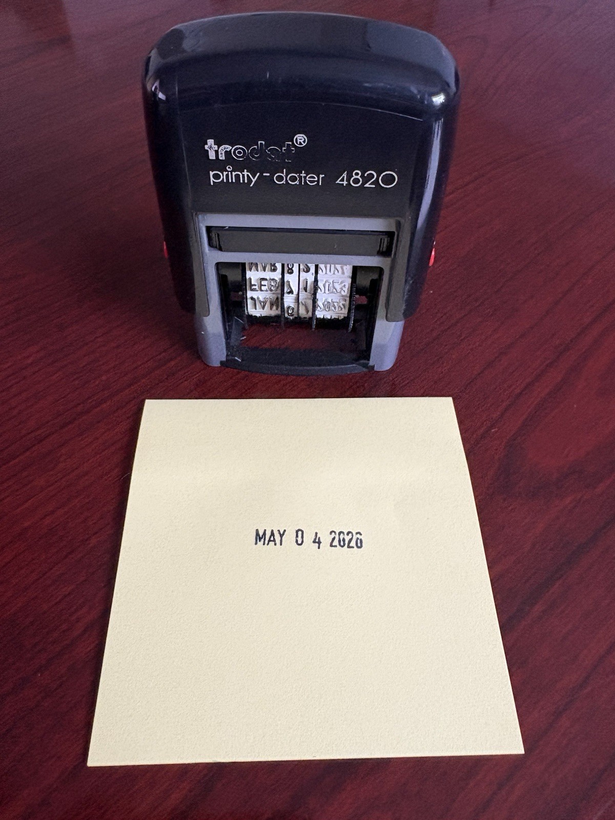 Trodat Printy Dater 4820 Date Stamp Office Tool MPN 4820 Self-Inking Stamp
