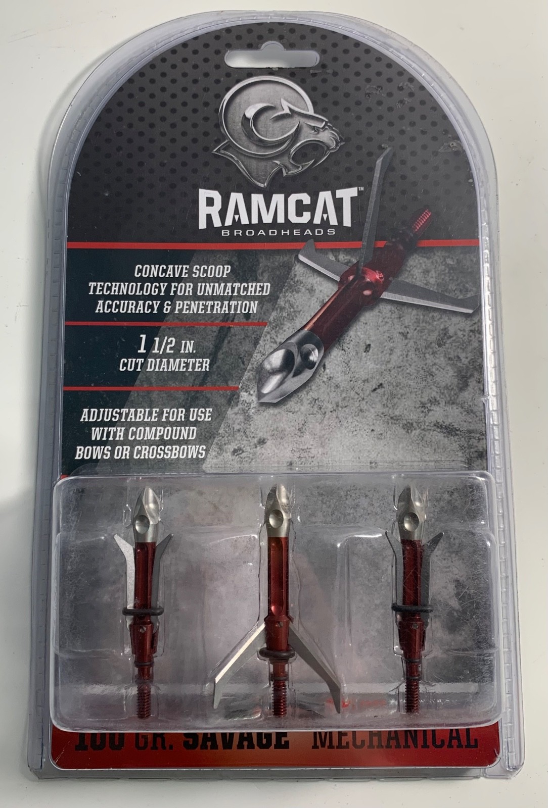 Ramcat Broadheads 1 1/2 100 gr Savage Mechanical NEW
