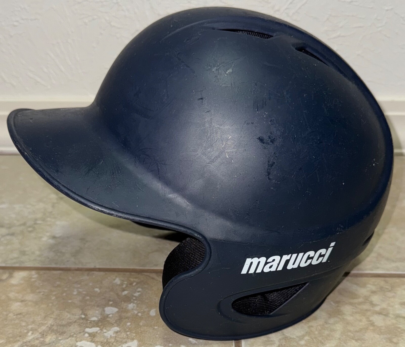 Marucci High Speed Batting Helmet Rubberized Matte Navy Hat XS 6-6 3/4  MHSI80-1