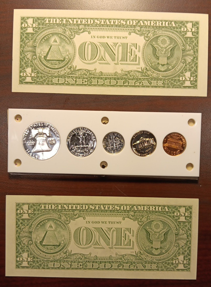 1963 U.S Mint Proof Set, 2003A Near Solid 2's, 2003A Near Solid 4,s Uncirculated