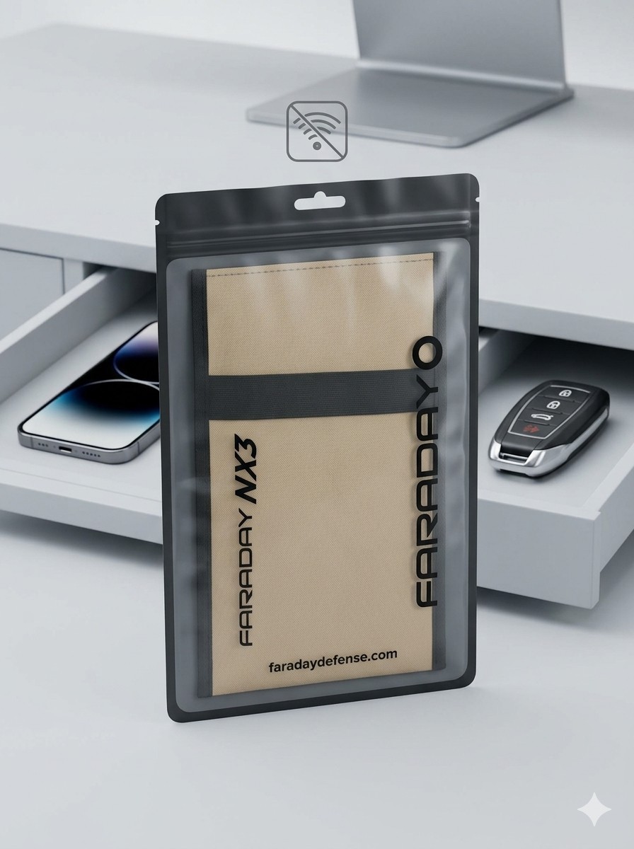 3-Pack Faraday Defense NX3 Signal Blocking Bags - GPS RFID WiFi 5G Shielding