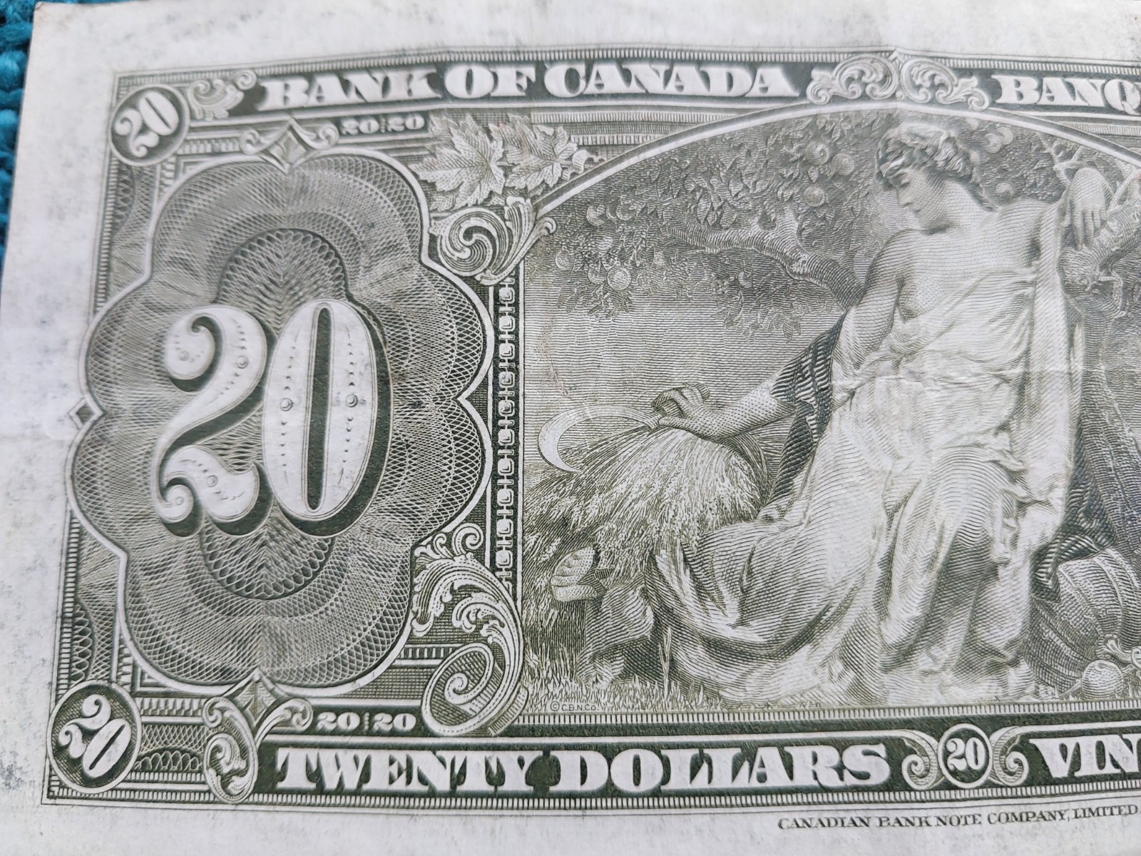 1937 Canada 20 Dollars Bill Great Condition!