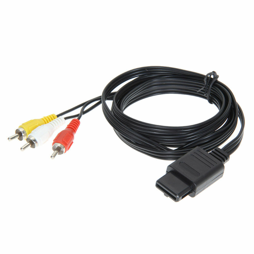 N64 SNES Gamecube 6FT RCA AV TV Audio Video Stereo Cable Cord For Nintendo 64