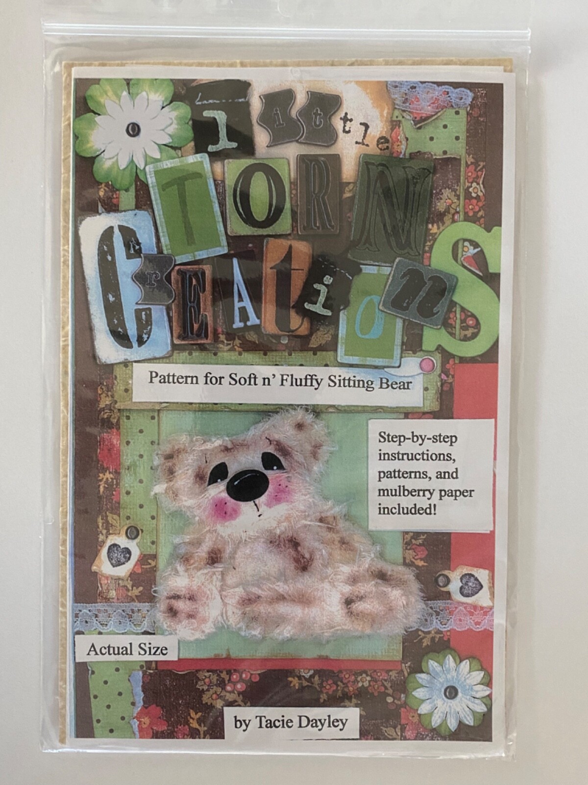 Little Torn Creations Paper Crafts Patterns - Bear Bunny Monkey Tiger Kitty Chic