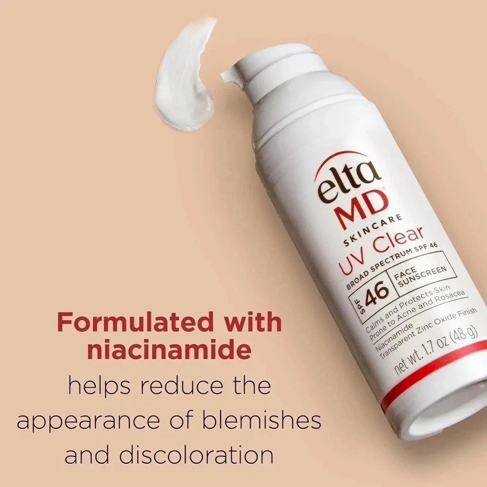 2x Elta MD UV Clear Broad-spectrum Facial Sunscreen SPF 46 1.7 oz EXP 2027 New!