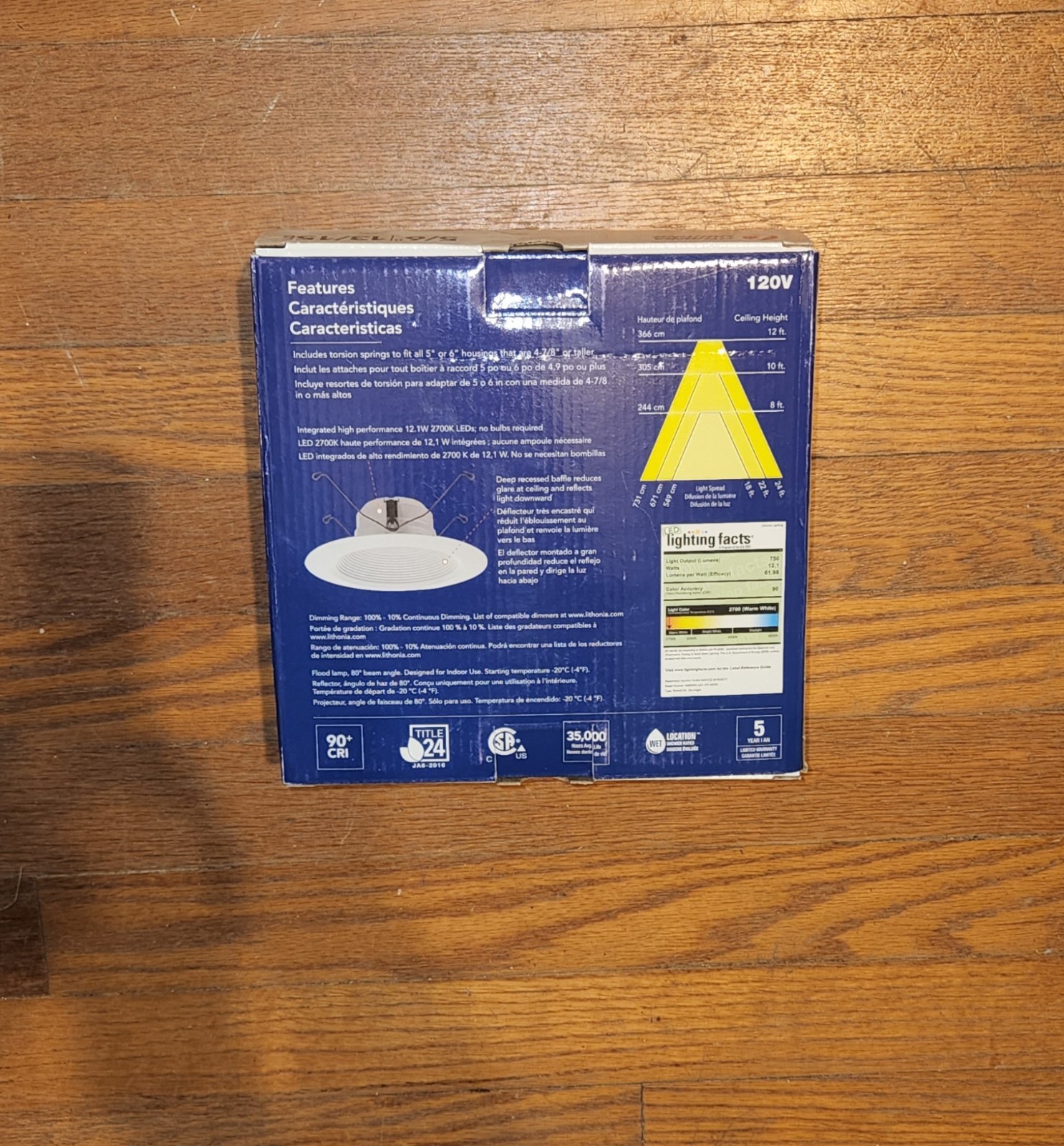 New Lithonia Lighting 240W37 Recessed Downlight Warm White E Series 65BEMW LED