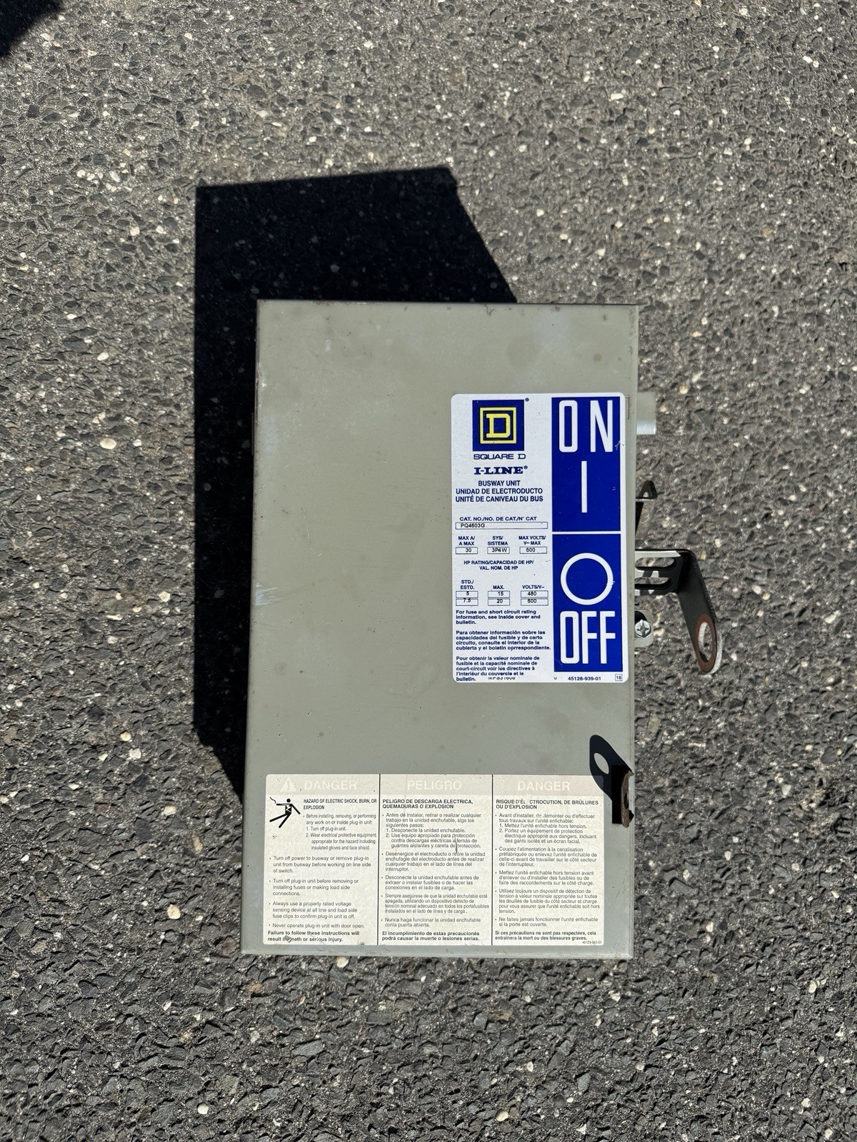 Square D PQ4603G I-Line Busway Switch 3-P 4-W 30A 600V