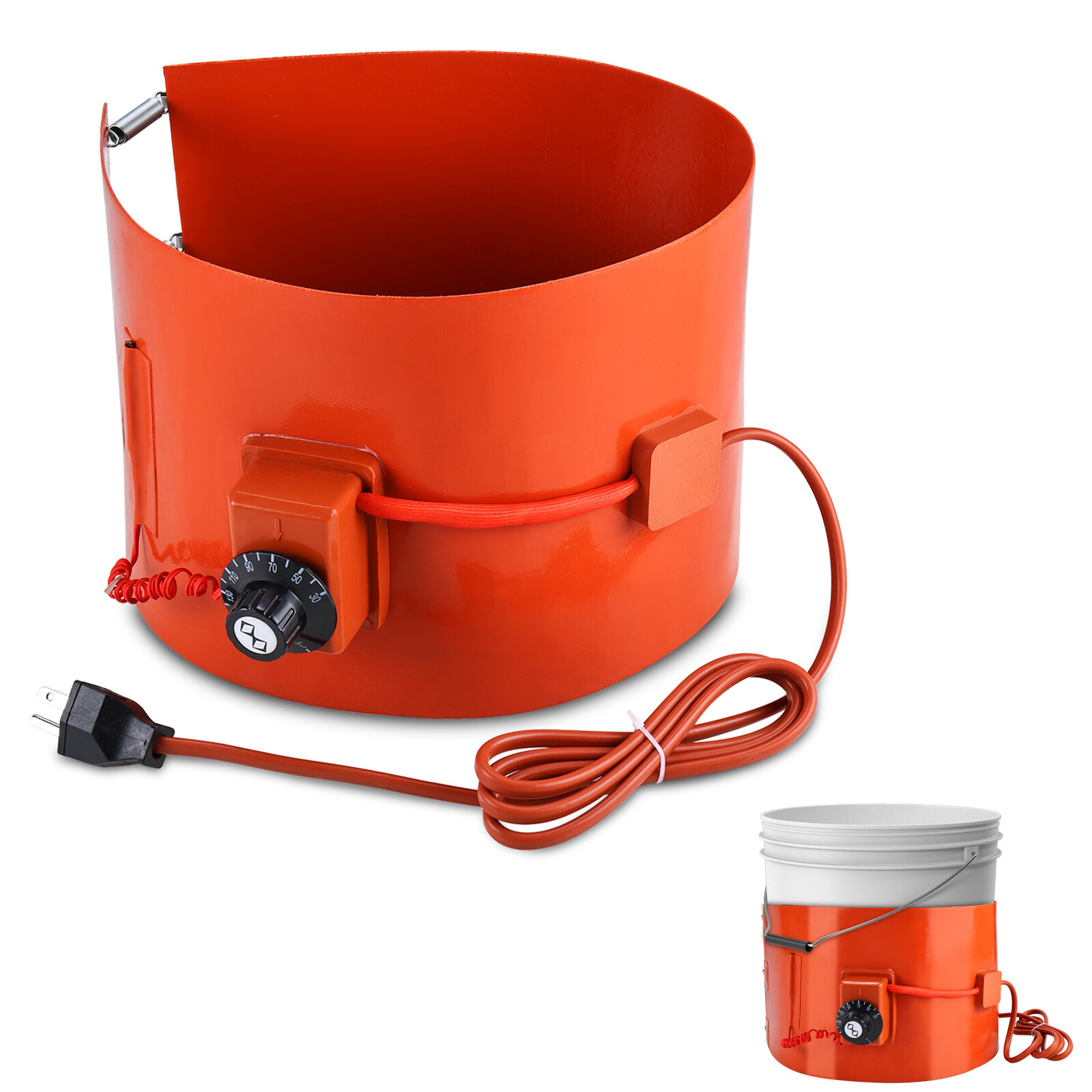 5 Gallon 7.8 * 33.8in Metal Drum Heater Bucket Heater Insulated Band Heater US