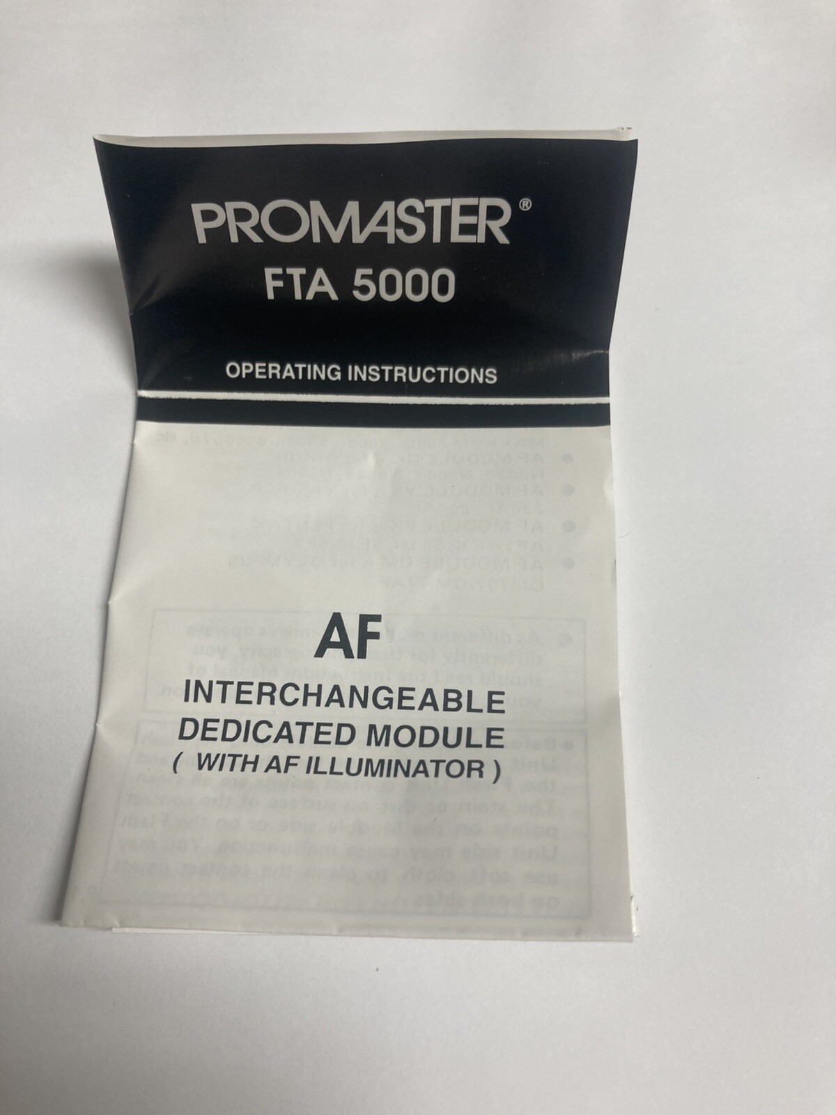 ProMaster FTA5000 Digital Module for Minolta AF (#2701) New in Box