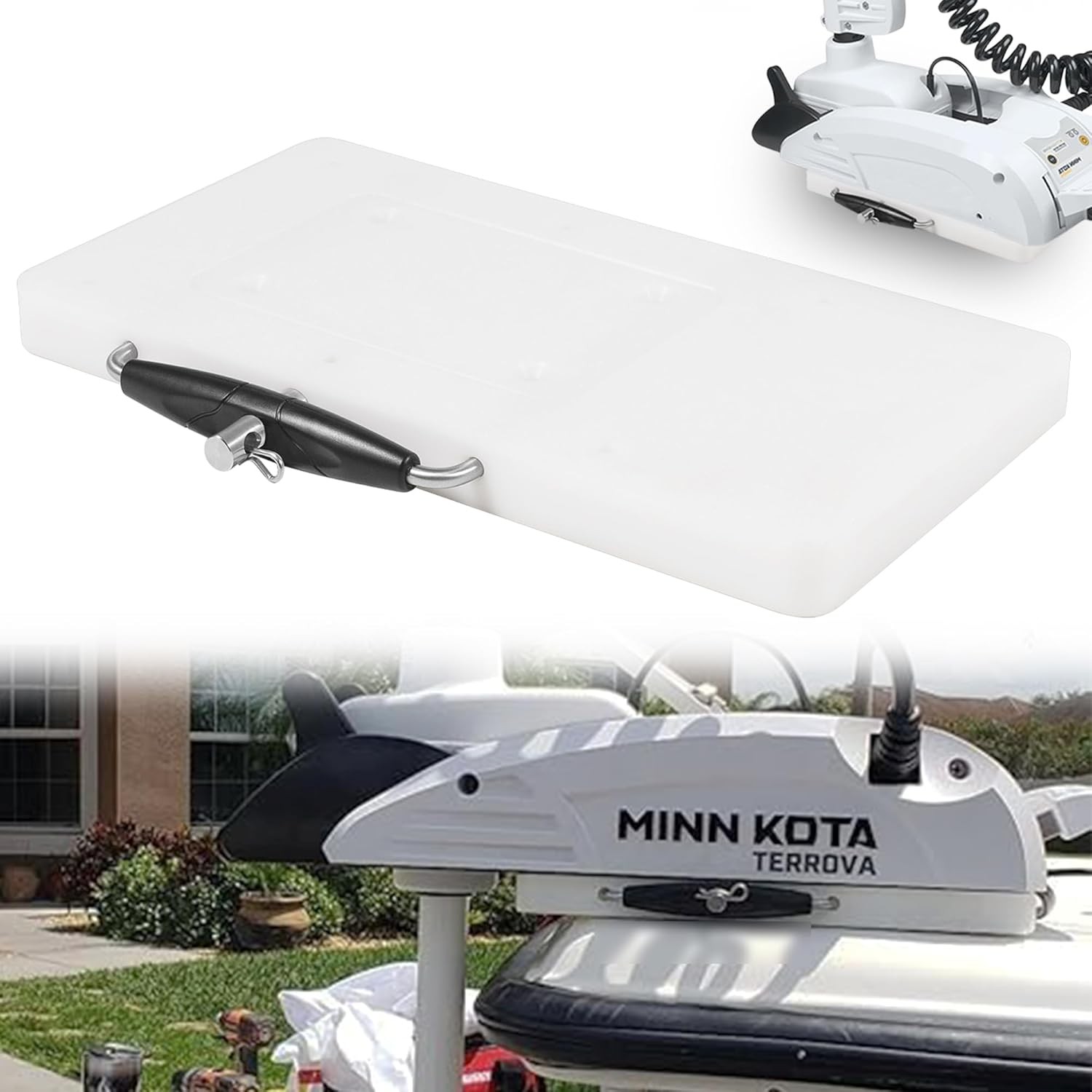 For Minn Kota Quick Release Bracket 1854017 RTA-17 fits Riptide White