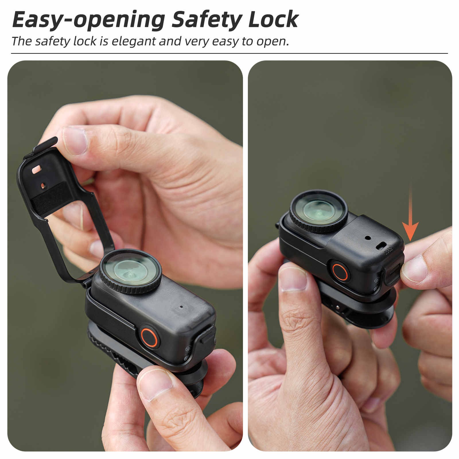 For DJI Osmo Nano Backpack Strap Mount Clip, Professional Grip Shake-Resistant
