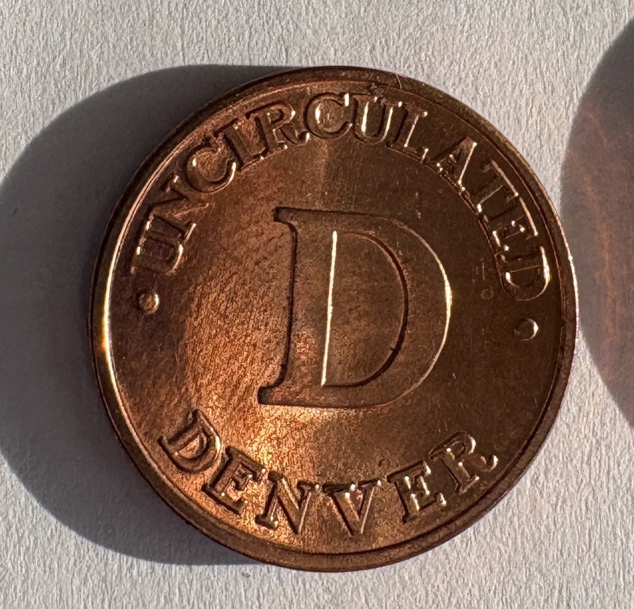“Uncirculated-Denver” Treasury United States Mint Set Token 1984-1999