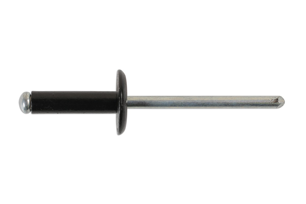 Connect Large Flange Black Rivets 4.8mm x 14mm 100pc 32892