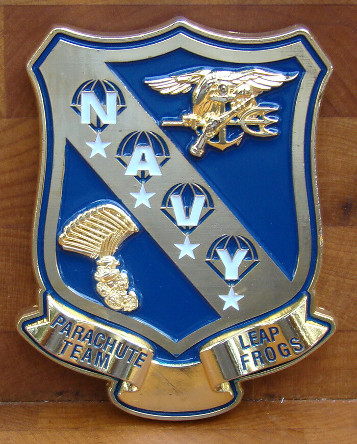 US Navy Parachute Team "LEAP FROGS" Challenge Coin  Seal Teams  2 3/4"