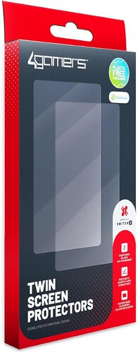 Switch 2 Accessory: 4Gamers Twin Screen Protectors [New ]