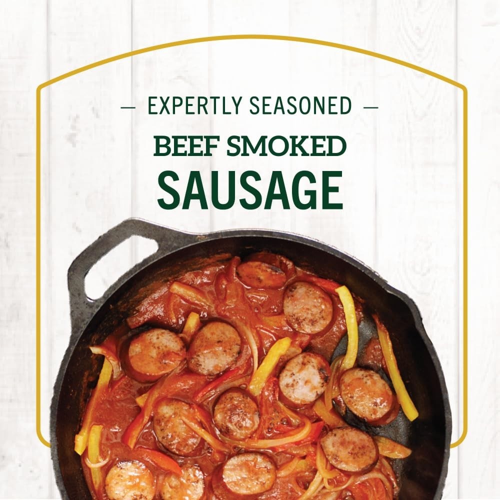 Delicious Beef Smoked Sausage Rope, 12 oz - Quick and Easy Dinner Solution