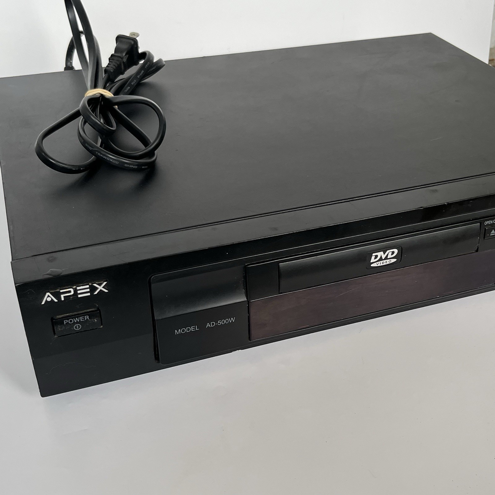 Apex Model AD-500W DVD Player Black Tested Fully Functional. No Remote.