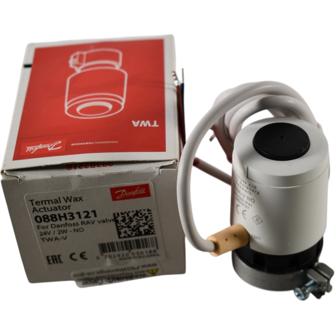 NEW Danfoss 088H3121 TWA-V Thermo-Wax Actuator, used with RAV & VMT Valves, NO P