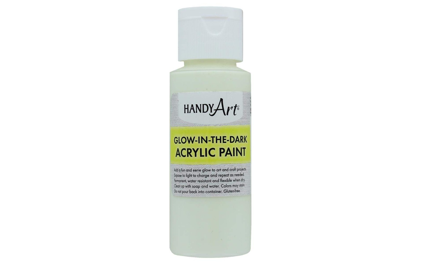 Handy Art Glow in the Dark Acrylic Paint 2 ounce, 2 Ounce (Pack of 1), Clear