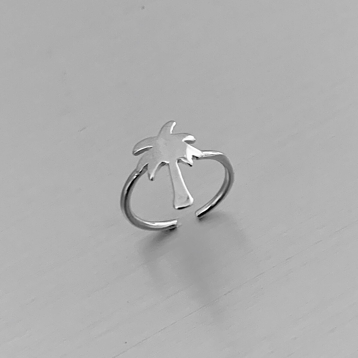 Sterling Silver Palm Tree Toe Ring, Silver Rings, Leaf Ring, Tree of Life Ring