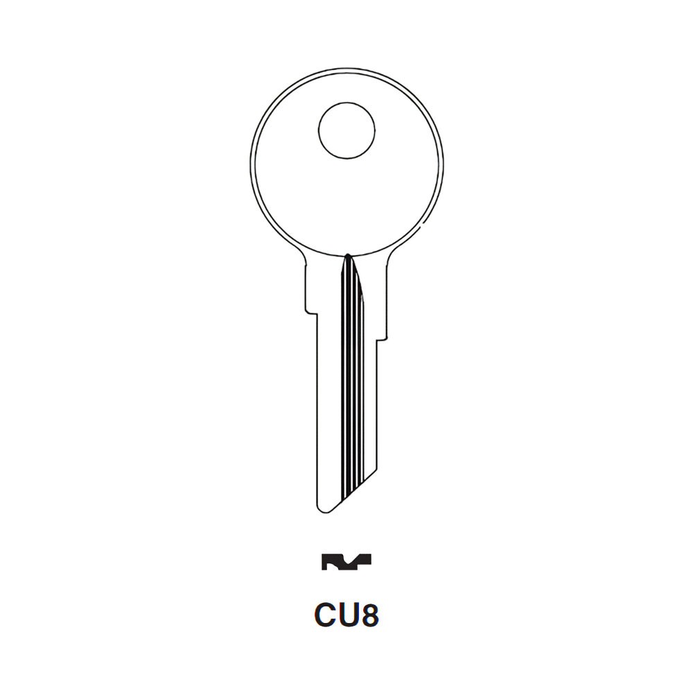 CU8 Key Blank Nickel