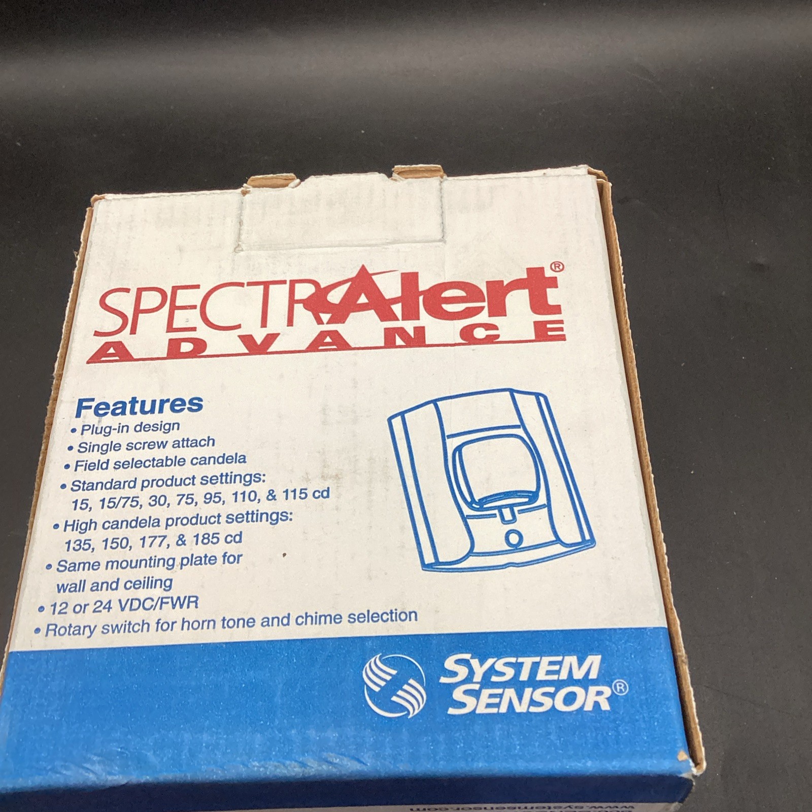 SPECTRA ALERT ADVANCE SYSTEM SENSOR SRH WALL STROBE HI CD RED