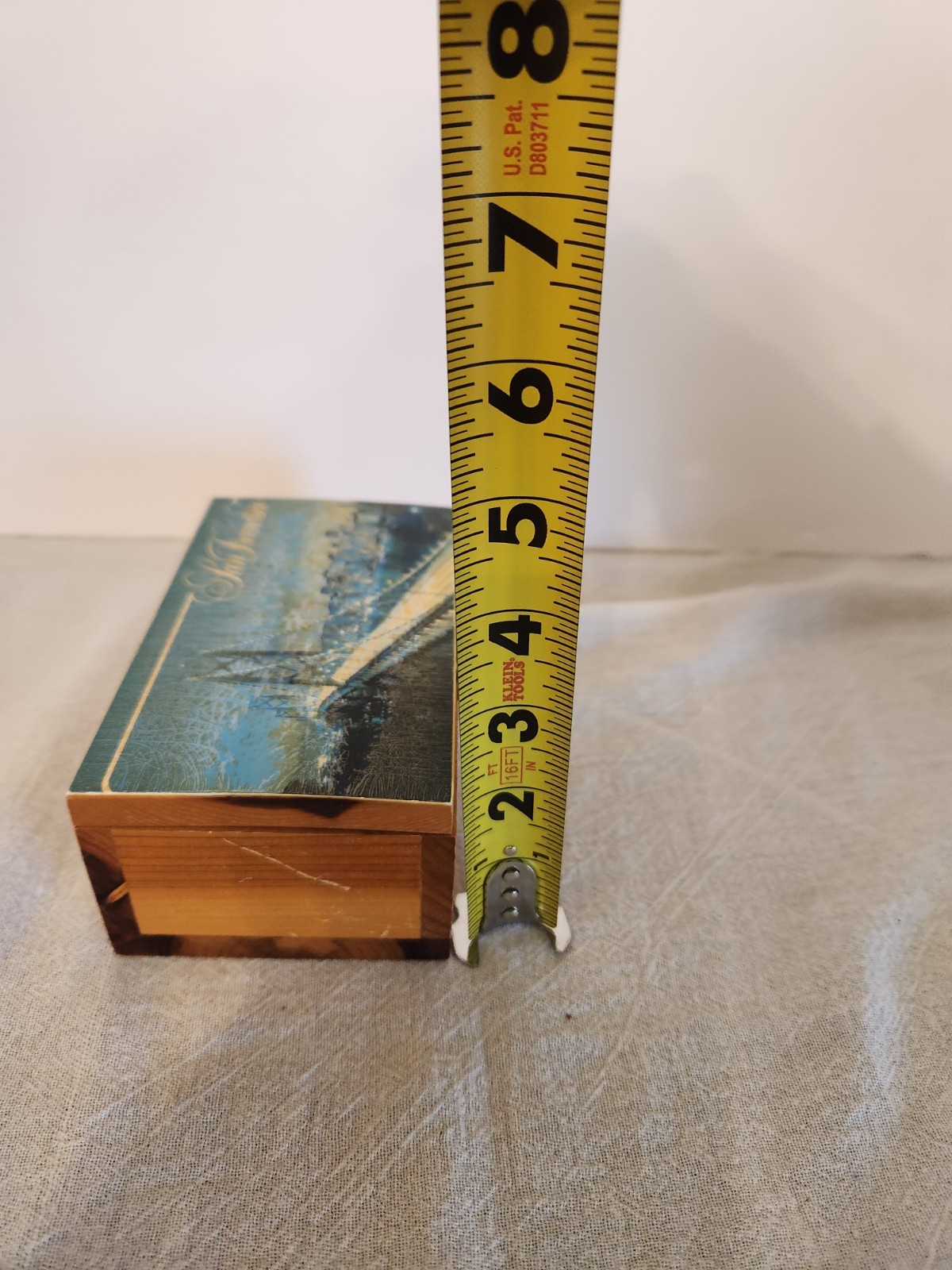 Wooden Cedar San Francisco Trinket Box