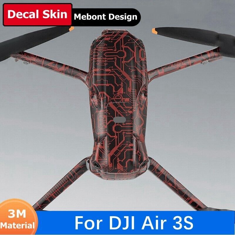 Mebont Decal Skin For DJI Air 3S Drone Body Sticker Vinyl Wrap Film Coat