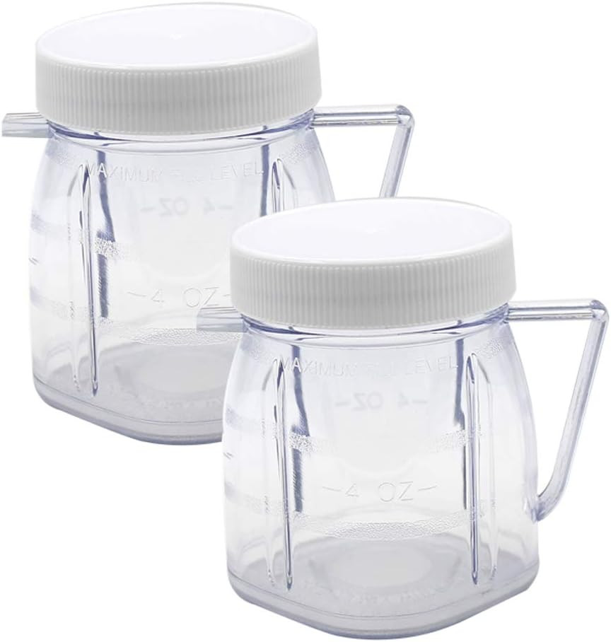 Mini 1-Cup Plastic Jar for Oster Blender 2 Packs