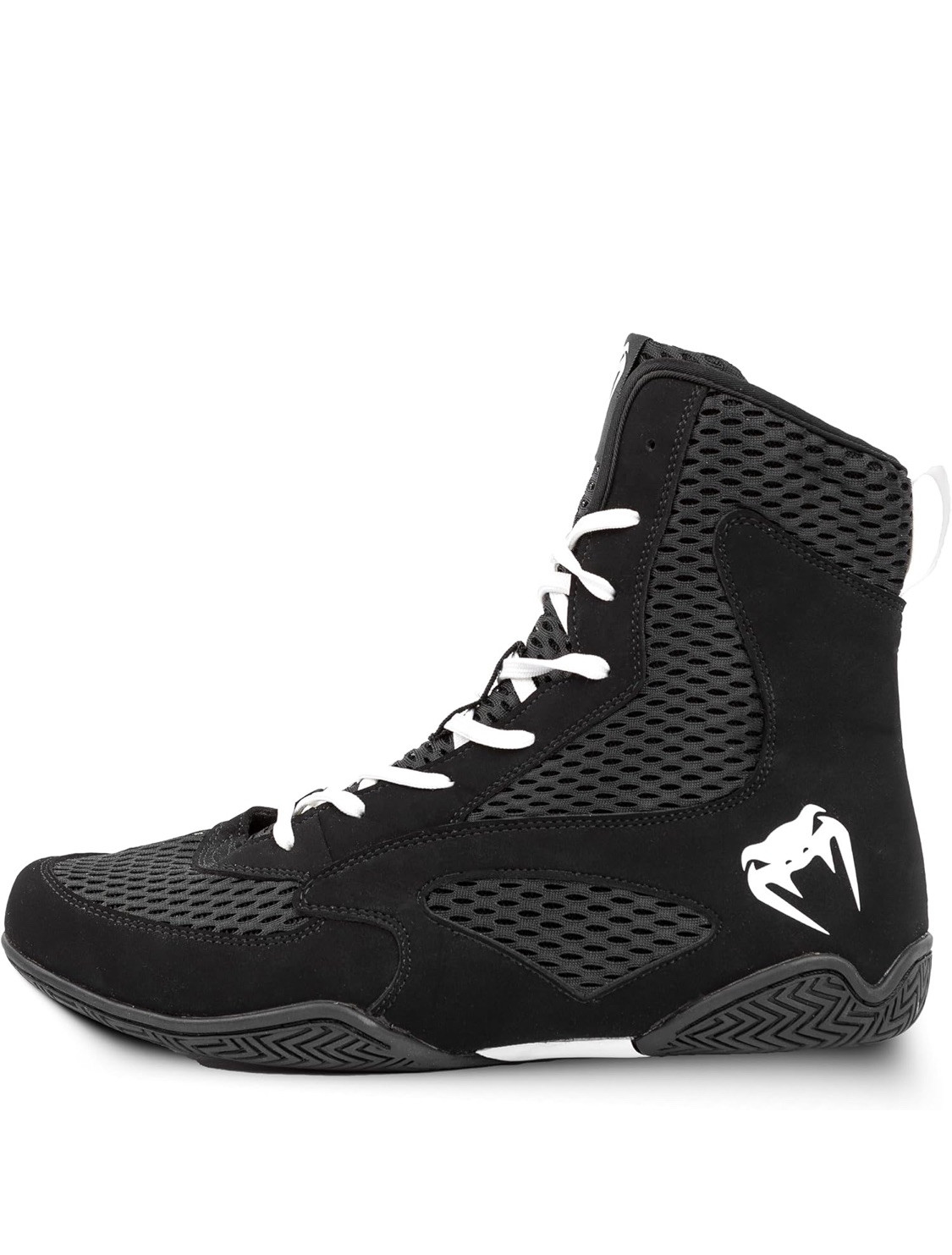 Venum Contender Men’s Size 8  High Top Boxing MMA Shoes Black White