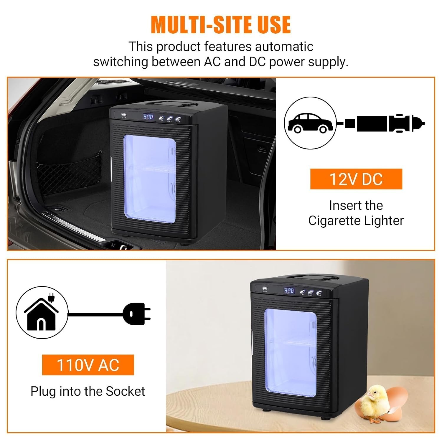 25L-small Reptile Incubator Hatching Eggs Temperature Controlled 5c-60c Home