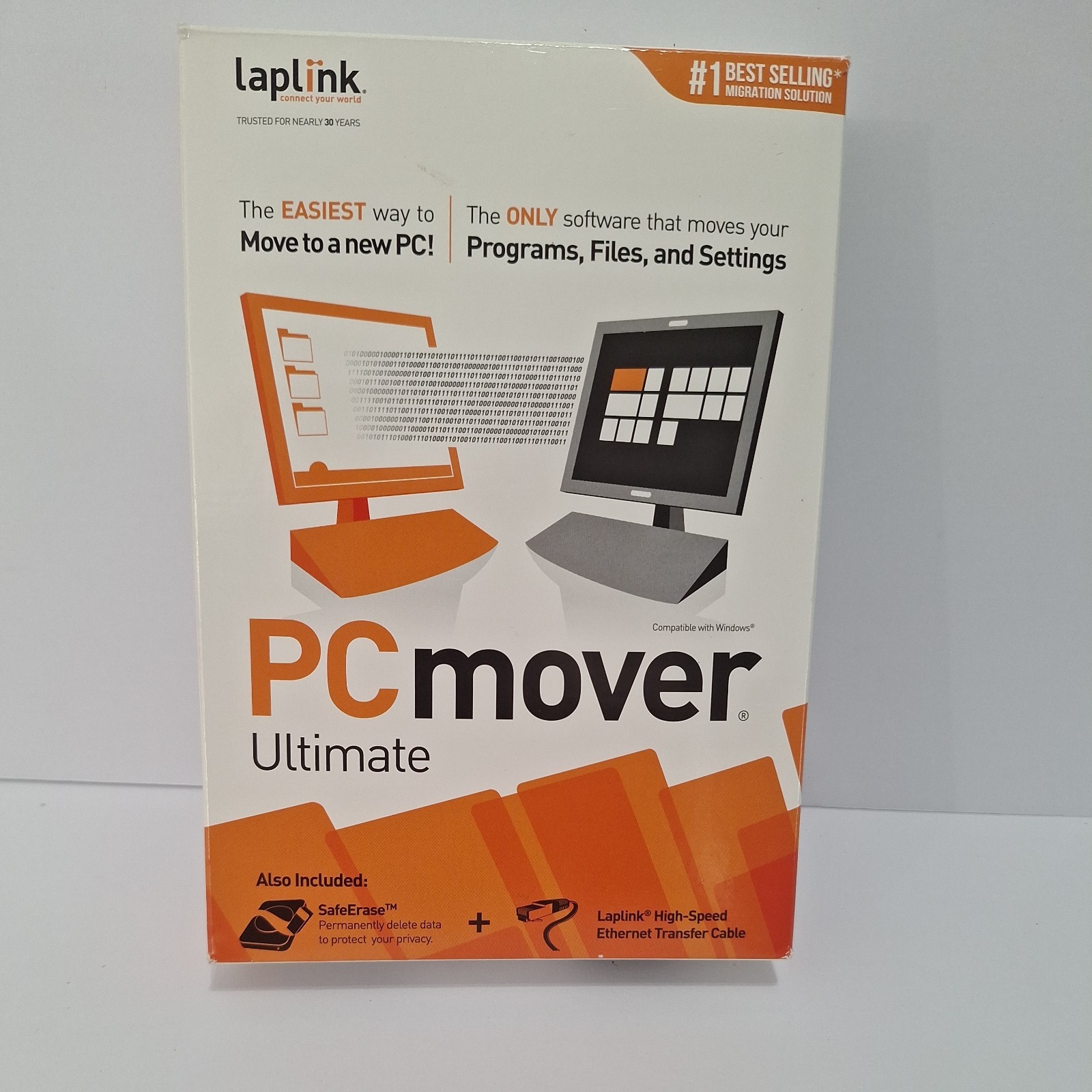 Laplink PCmover Ultimate PC Transfer Software w/ Ethernet Windows 8,7~Vista~XP