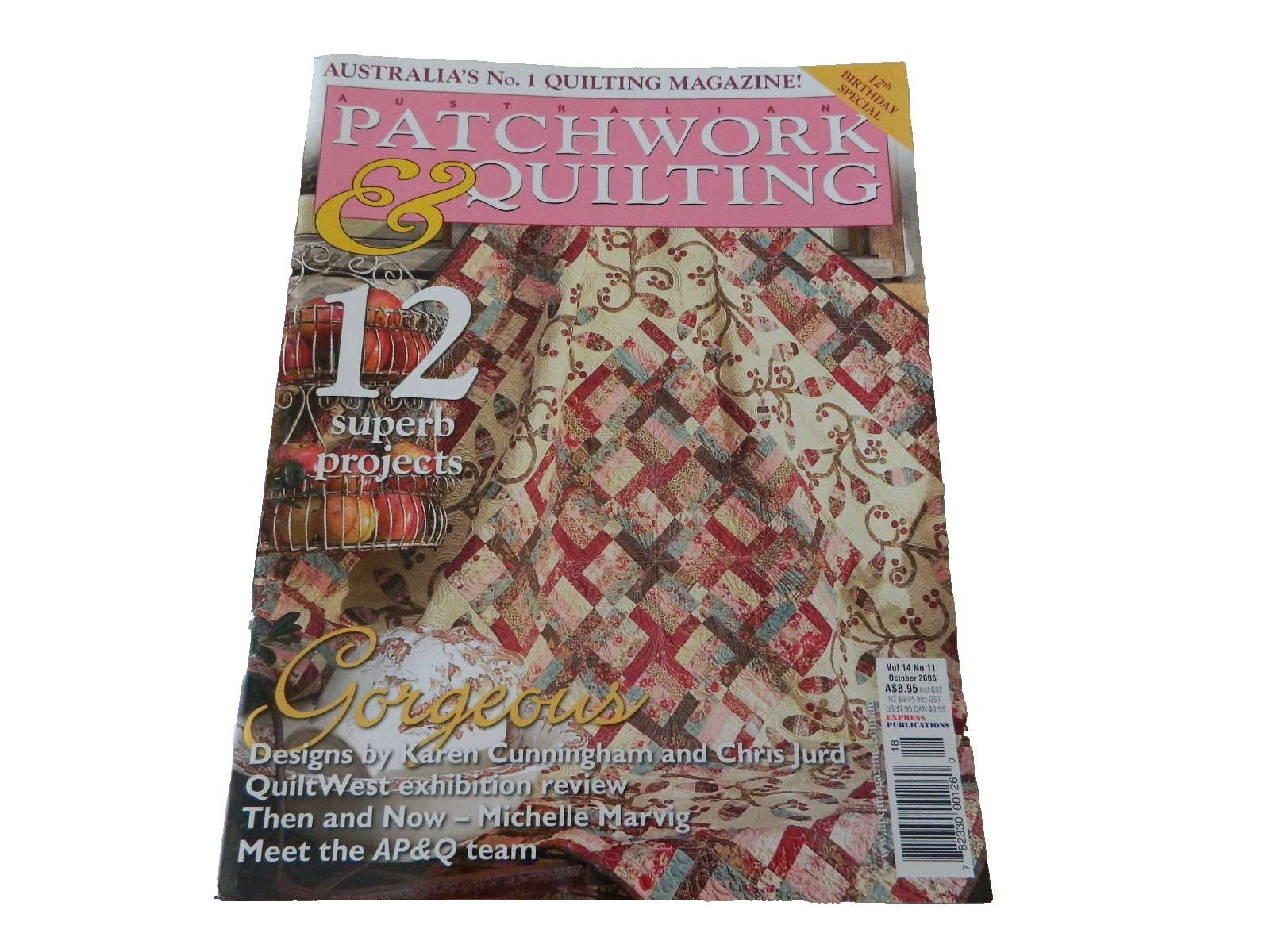 PATCHWORK & QUILTING Magazine Vol 14 No 11 Craft Sewing Projects 2006 Australia