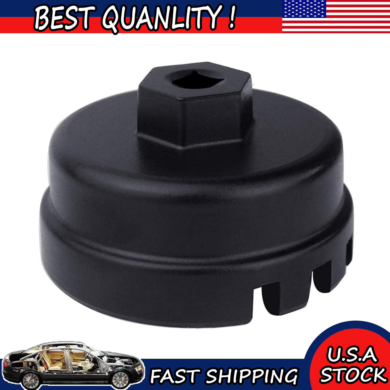 Oil Filter Cap Wrench Cup Socket Remover Tool For Toyota Lexus 64MM 14 Flutes