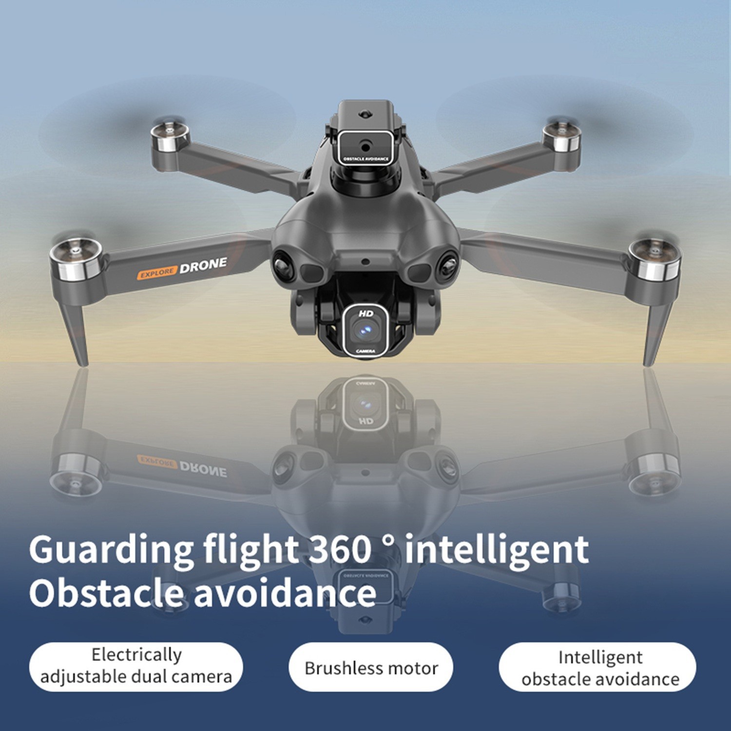 Foldable Quadcopter Drone | Brushless Motors, Large Display Remote Control