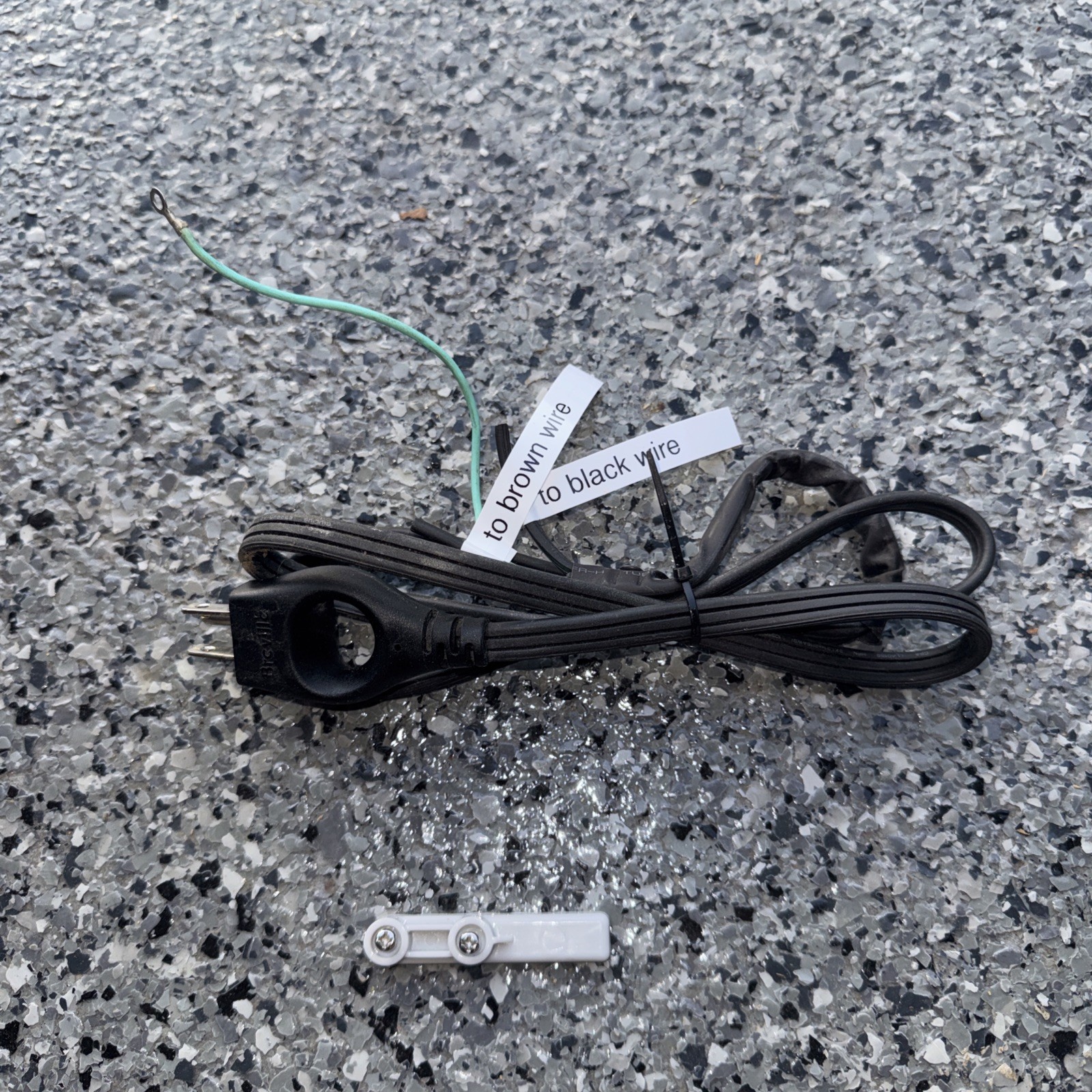 Breville BES870  Barista Express Espresso Machine Parts - Power Cord Cable OEM