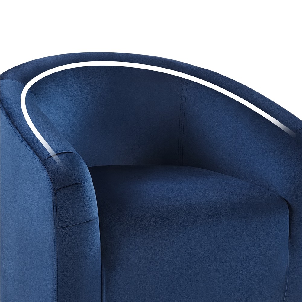 Velvet Accent Chair Modern Barrel Chair For Living Room Bedroom Sturdy