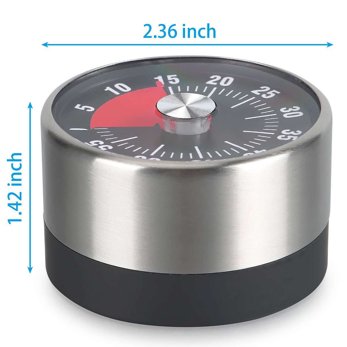 Mechanical Kitchen Timer 60min Countdown Cooking Wind Up Visual Alarm Reminder