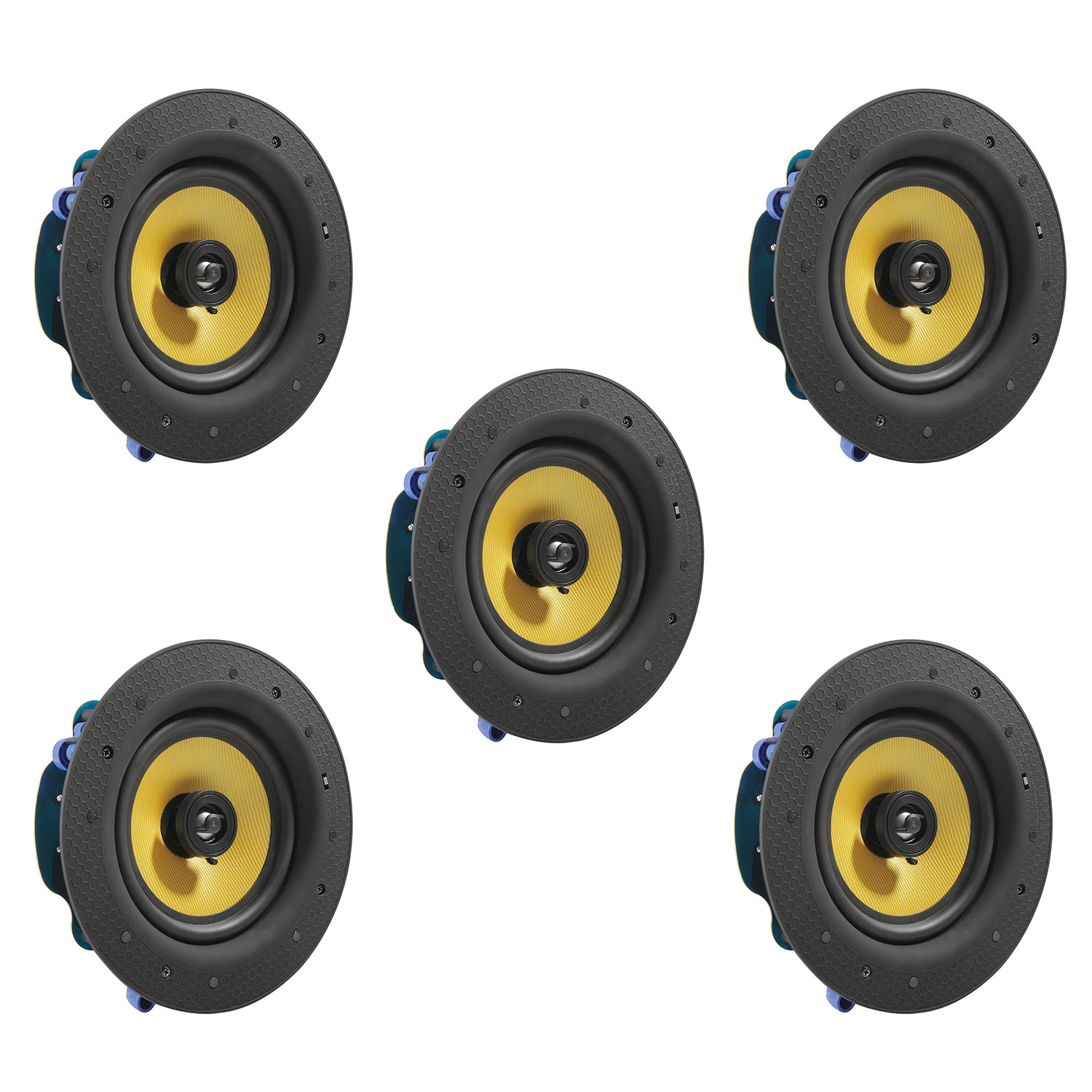 5 Pack - TDX 6.5" 2-Way Ceiling Wall Home Theater Speaker Flush Mount White New