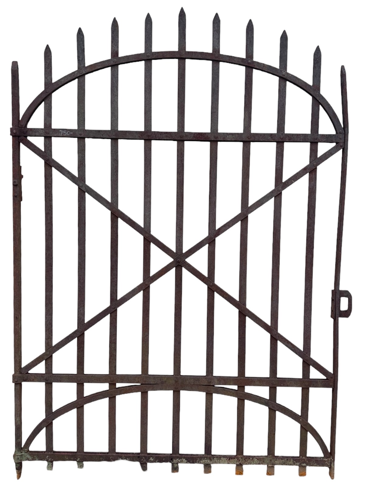 Antique Wrought Iron Gate - 52.5" W x 75" T - GA21047