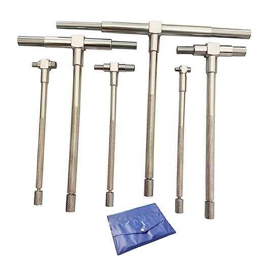 6 Pcs Telescoping Gage Set - T-Bore Hole Gauges 5/16" - 6"
