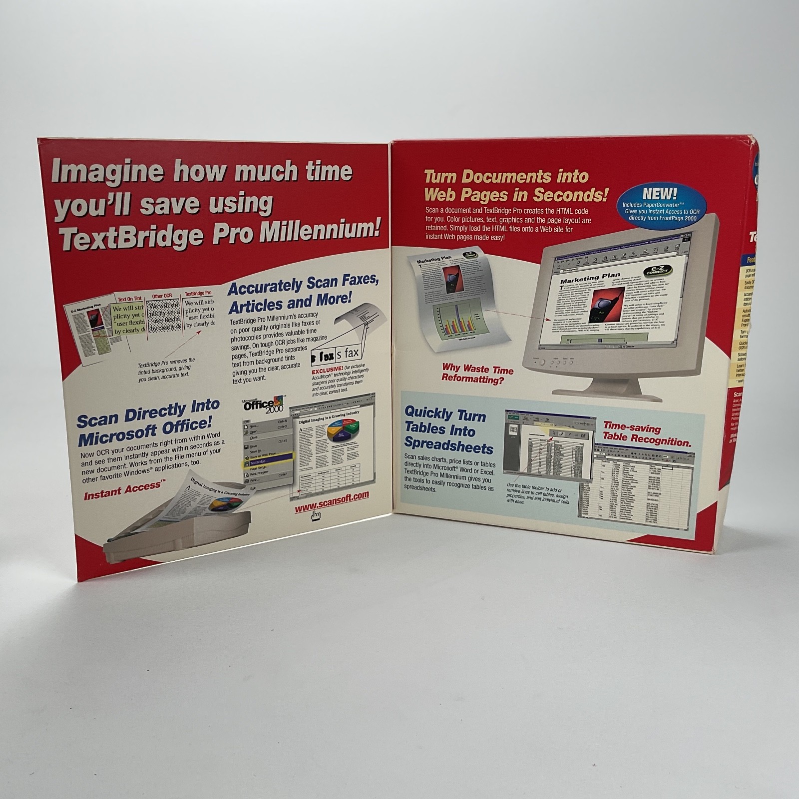 TextBridge PRO Millenium ScanSoft Vintage Computing - Factory Sealed Damaged Box