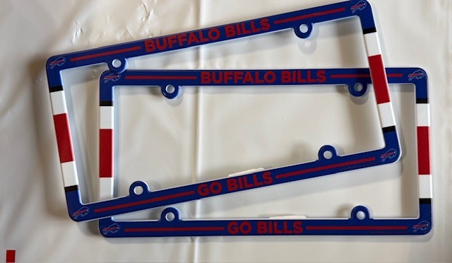 Buffalo Bills Lot of 2 Car Truck License Plate Frames - Go Bills - THIN PROFILE