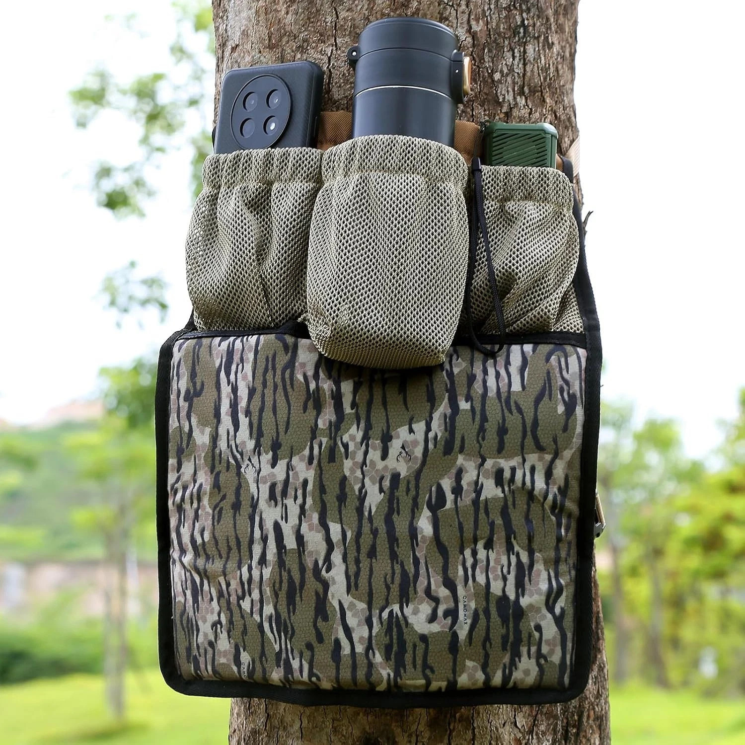 Saddle Hunting Knee Cushion, Dual Knee Pads with 3 Utility Pockets, Tree Saddle
